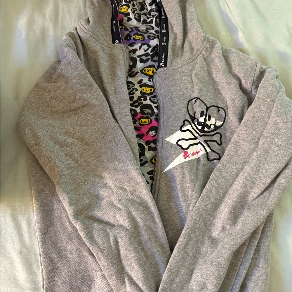tokidoki Gray Skull Hoodie